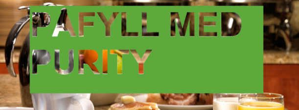 Frokost med purity  - grønt overlag webpage banner